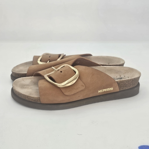 Mephisto Hariana Slide Sandal Women's 38 (US 7.5) Camel - Picture 4 of 12